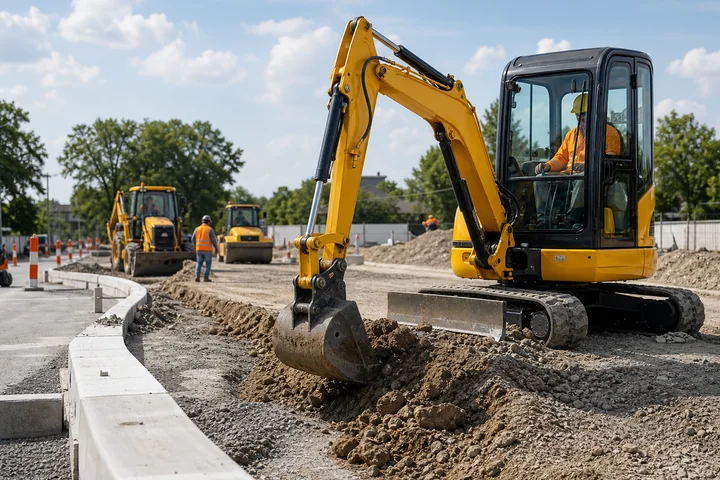 CASDE machinery in construction site application