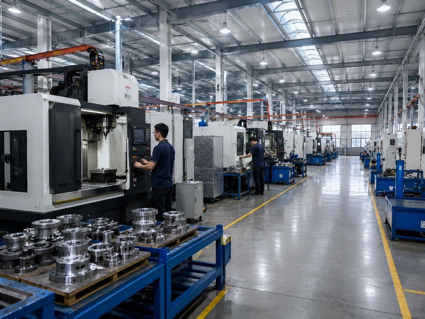 CNC machining in the CASDE factory