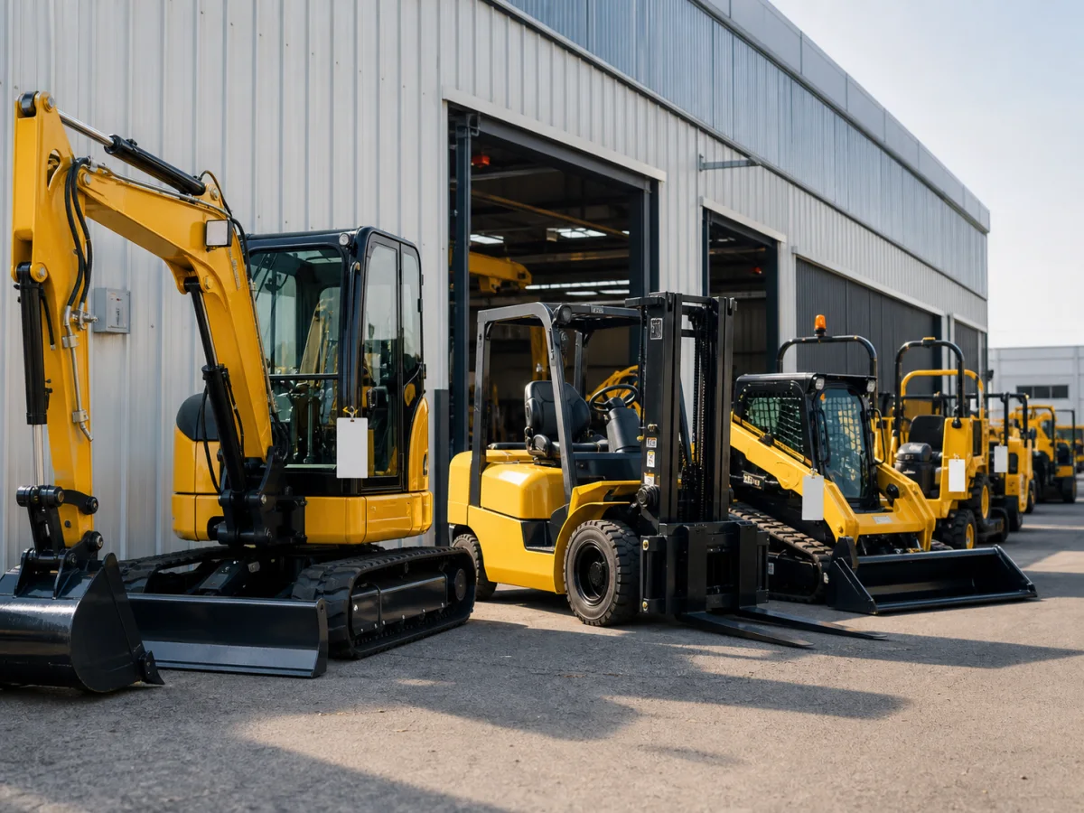 Completed machines prepared for dispatch