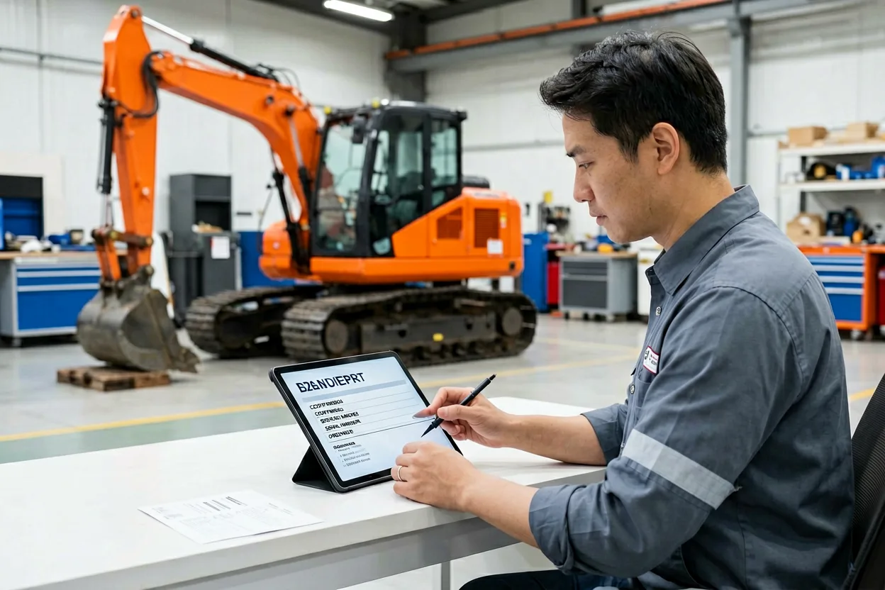 Customer submitting machine information for a service request
